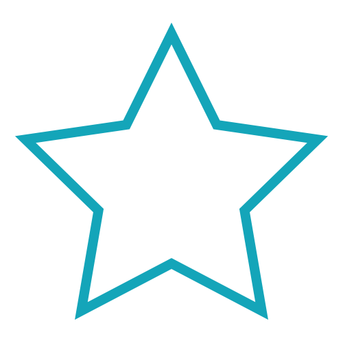 A light blue star